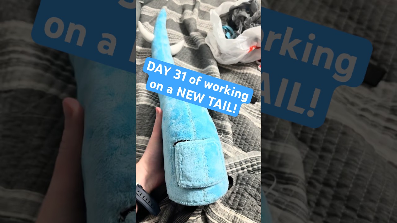 DAY 31 of working on a new tail! #fypage #diycosplay #cosplay #costume #furry #fursuitmaker #fursuit