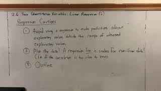 MATH 1343 - Week 13 (06): Cautions about Regression