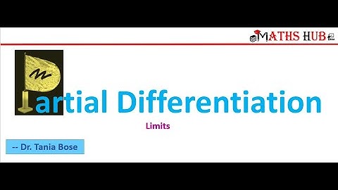 Concept of Limit (Partial Differentiation-Part -2)