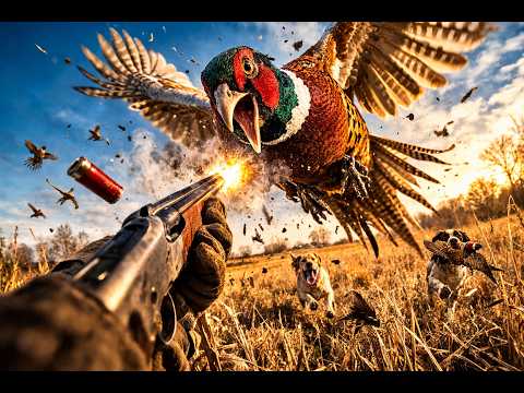 INSANE Pheasant Tower Shoot! Birds Everywhere + Dog Hunt After!