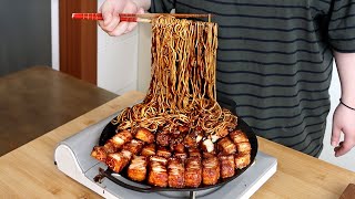 Fried Jjajangmyeon with 5cm Thick Pork Belly Oil