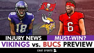 Vikings Injury News + Minnesota Vikings vs. Tampa Bay Buccaneers NFL Week 1 Preview & Prediction