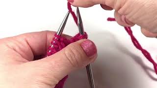 How to work K1P1 ribbing in English style knitting. Knits and purls on the same row tutorial