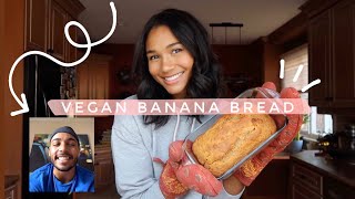 EASY VEGAN BANANA BREAD ft MICHAEL BEHLING | Greta Onieogou