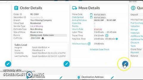 Order: Move Details - Moving Software CRM - Elromco, Inc.