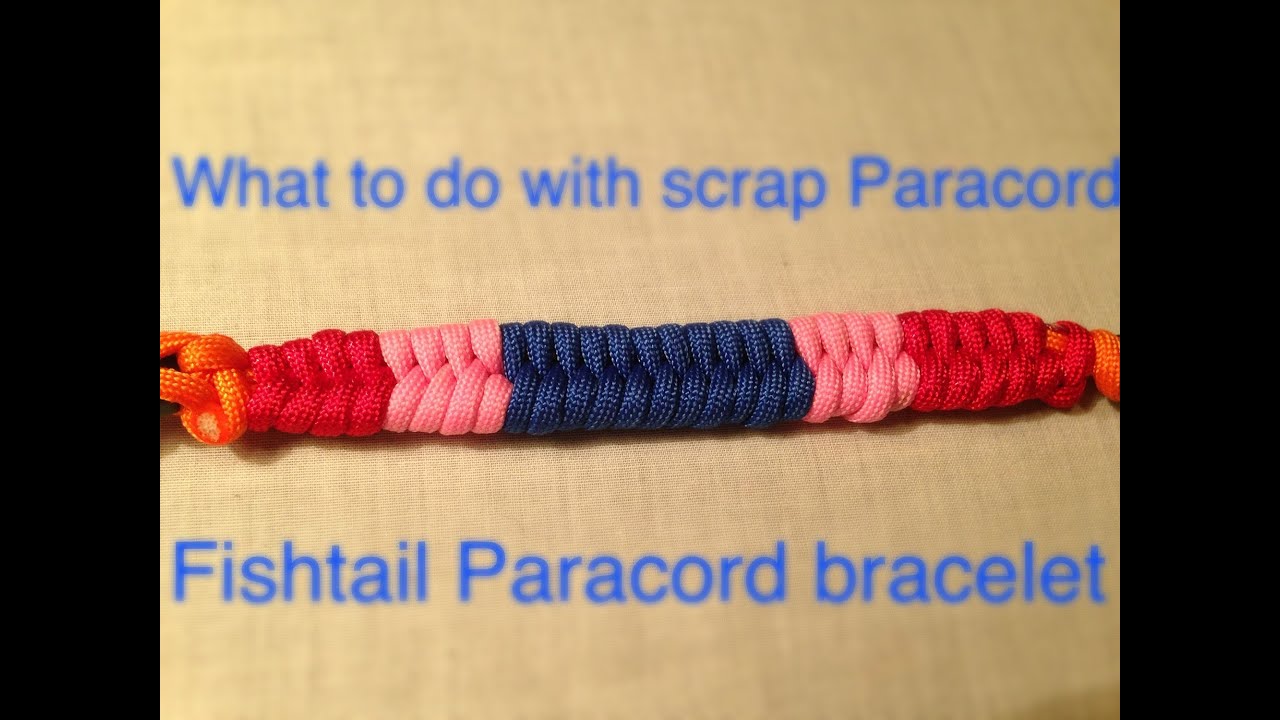 What to do with scrap Paracord (Fishtail bracelet) YouTube