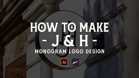 HOW TO MAKE - J & H - MONOGRAM LOGO DESIGN For My Client [ DESIGN PROCESS ]