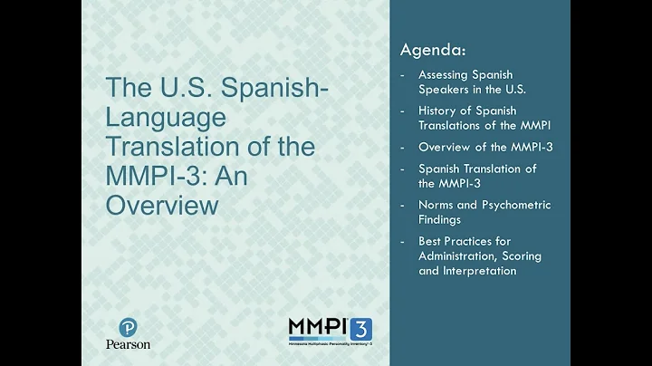 Dịch tiếng Tây Ban Nha MMPI-3 tại Hoa Kỳ: Tổng quan