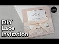 Elegant lace invitation  diy wedding invitations  eternal stationery