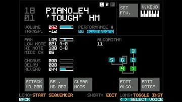glowing edit mode in microdexed touch