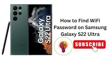 How to Find WiFi Password on Samsung Galaxy S22 Ultra