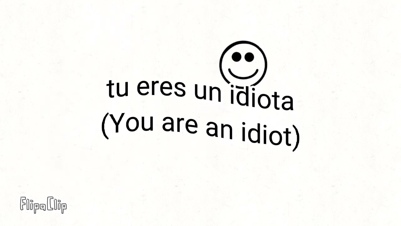 You are an idiot//español//letra 