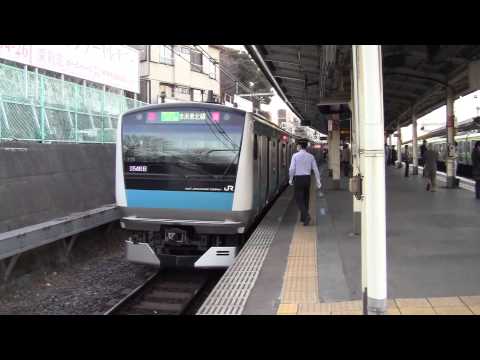 【京浜東北線】E233北行 西日暮里入線発車 男性車掌発車メロディ
