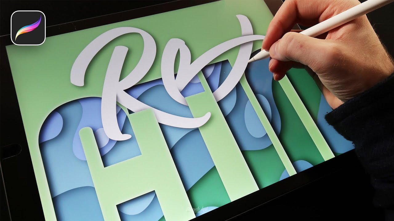 Paper cut out effect in Procreate | iPad Pro - YouTube