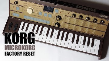 Korg MICROKORG factory reset