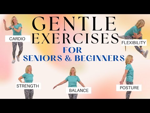 30 minute Gentle Exercises for Seniors including balance, posture, strength, cardio and stretching