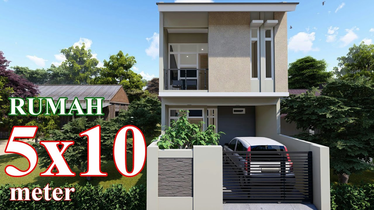 18 Desain rumah ukuran 5 x 10 meter