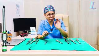 Variety of metallic 10 mm trocar and cannula…