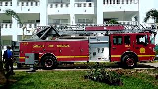Jamaica fire truck( Firefighters in Operation)