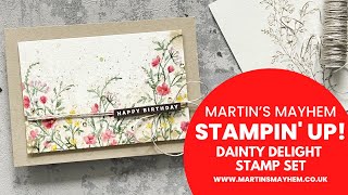 No Line Watercoluring Technique | Stampin' Up! Dainty Delight Stamp Set | Martin's Mayhem