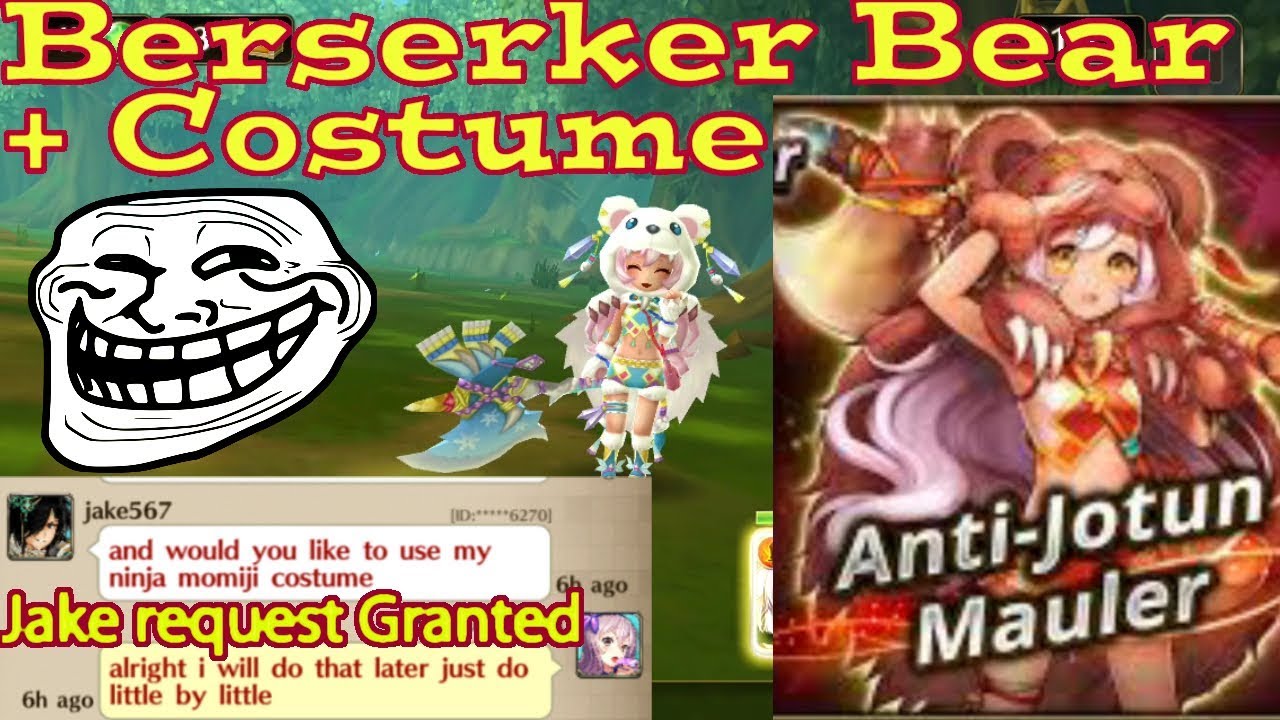 Valkyrie Connect Costume Berserker Bear Solo Power Test Cute Human With Bear Costume Youtube Valkyrie Connect Costume Berserker Bear Solo Power Test Cute Human With Bear Costume Youtube