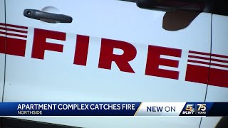 Crews respond to 2-alarm fire at apartment building in Northside