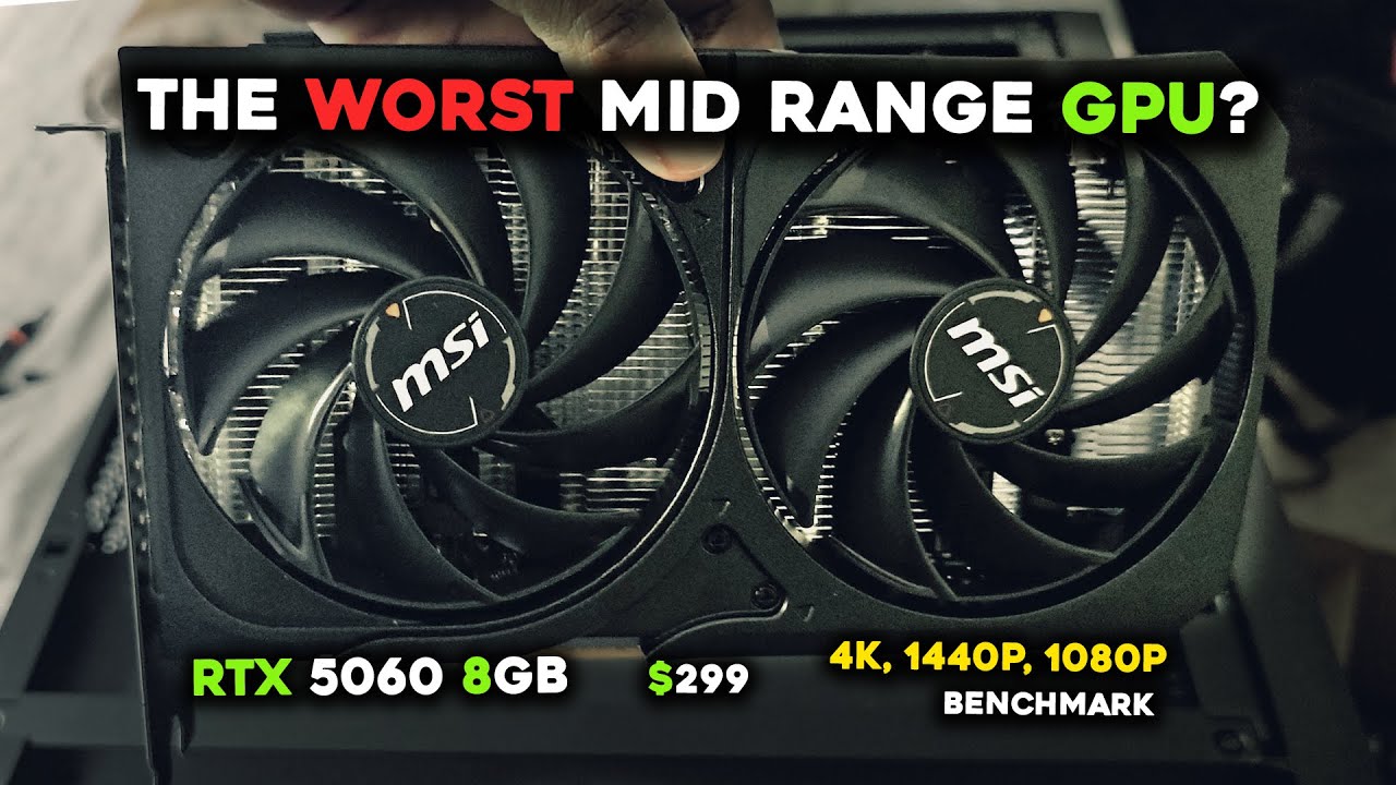 MSI SHADOW RTX 5060 Unboxing + Native Benchmark in 5 Games | 4K