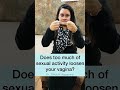 Does too much sexual activity loosen your vagina? | DR. SHUBHI AGGARWAL