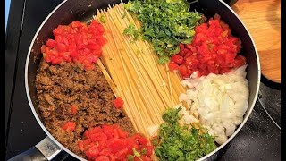 TACO SPAGHETTI ONE POT RECIPE | Easy Quick 20 min Dinner