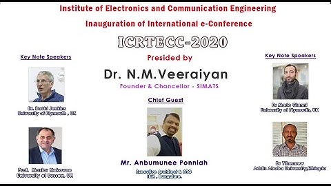 ICRTECC2020 Keynote Speech #01 | Autonomous and Intelligent Robots | Saveetha School of Engineering