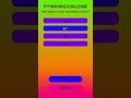 python MCQ challenge#coding #shorts#programming #python #pythonanddjangofullstackwebdeveloper