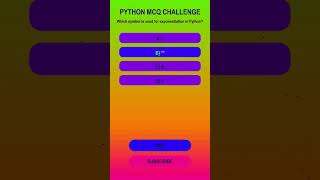 python MCQ challenge#coding #shorts#programming #python #pythonanddjangofullstackwebdeveloper Wealth