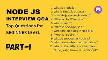 PART-1: Node.js Interview Questions & Answers for Beginners