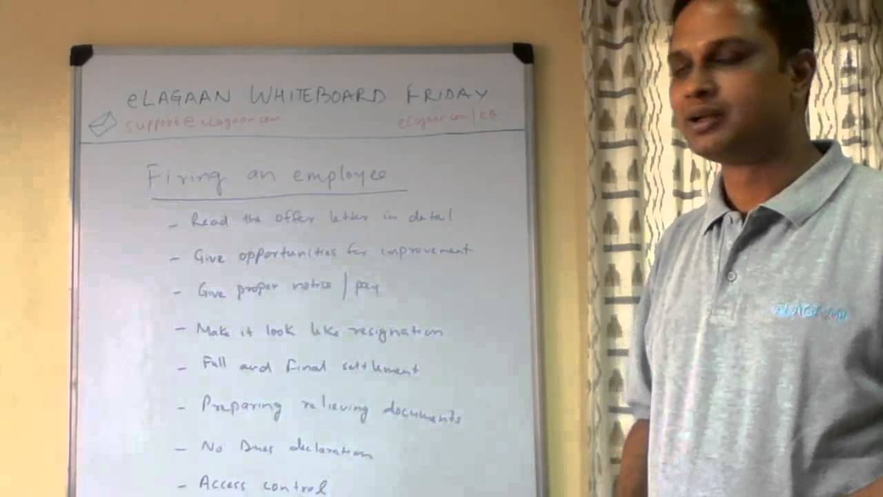 Firing an Employee - Legal consideration product management software