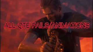 UNCHARTED 4 RAFE BOSS FIGHT ALL ANIMATIONS\/QTE FAILS
