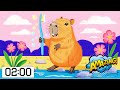 Brush Like A Capybara Toothbrushing Song for Kids | 2 Minute Magic Toothbrush Timer