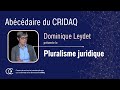 Dominique Leydet (UQAM) présente le Pluralisme juridique | Abécédaire du CRIDAQ