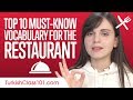 Top 10 Must-Know Vocabulary for the Restaurant in Turkish