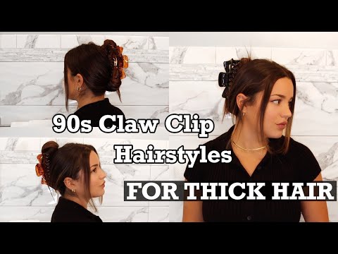 90 GARRA ESTILOS clipe para cabelo grosso // EASY TUTORIAL ♡