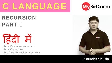 Lecture 10 Recursion in C Part 1 Hindi