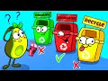 Which Garbage Bin is for Plastic? - CRAZY GARBAGE MONSTER || Funny Moments by Avocado Couple Recycle