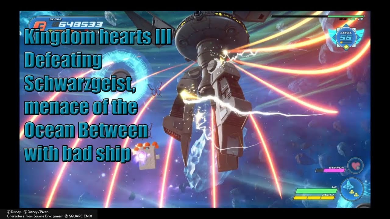Kingdom Hearts 3 - Beating Schwarzgeist, menace of the Ocean Between with bad ship