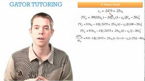 1st Mover Game - Game Theory