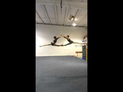 Abby and Marisa duo aerial hoop