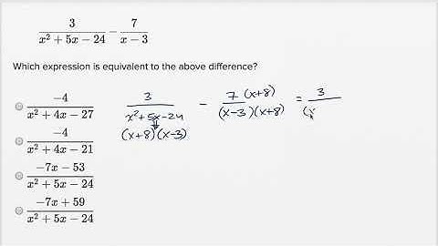 Operations with rational expressions — Basic example | Math | SAT | Khan Academy