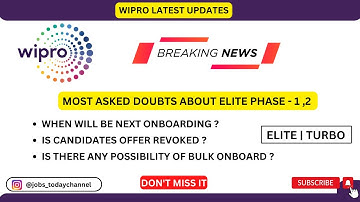 WIPRO ONBOARD UPDATES | MARCH ONBOARDNG | OFFER REJECTION | ELITE & TURBO | 2022 BATCH |