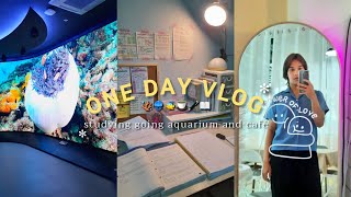 one day vlog ✨️ | อ่านหนังสือ ไปอควาเรียม เล่นกับแมวที่คาเฟ่ | jjylojjylo