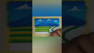 Menggambar pemandangan gunung yang indah