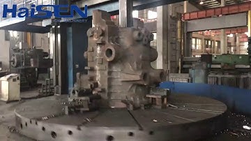 HAISEN test run of double column vertical lathe