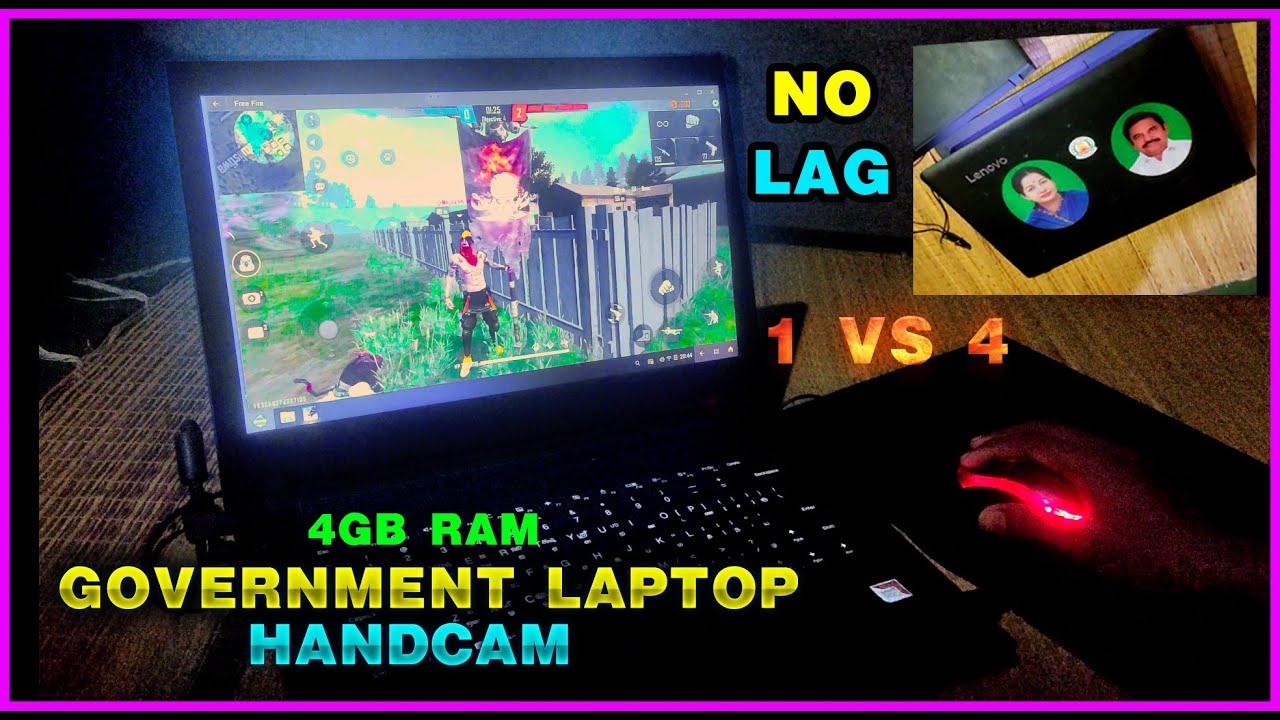 1 vs 2 Government Laptop freefire Handcam Gameplay